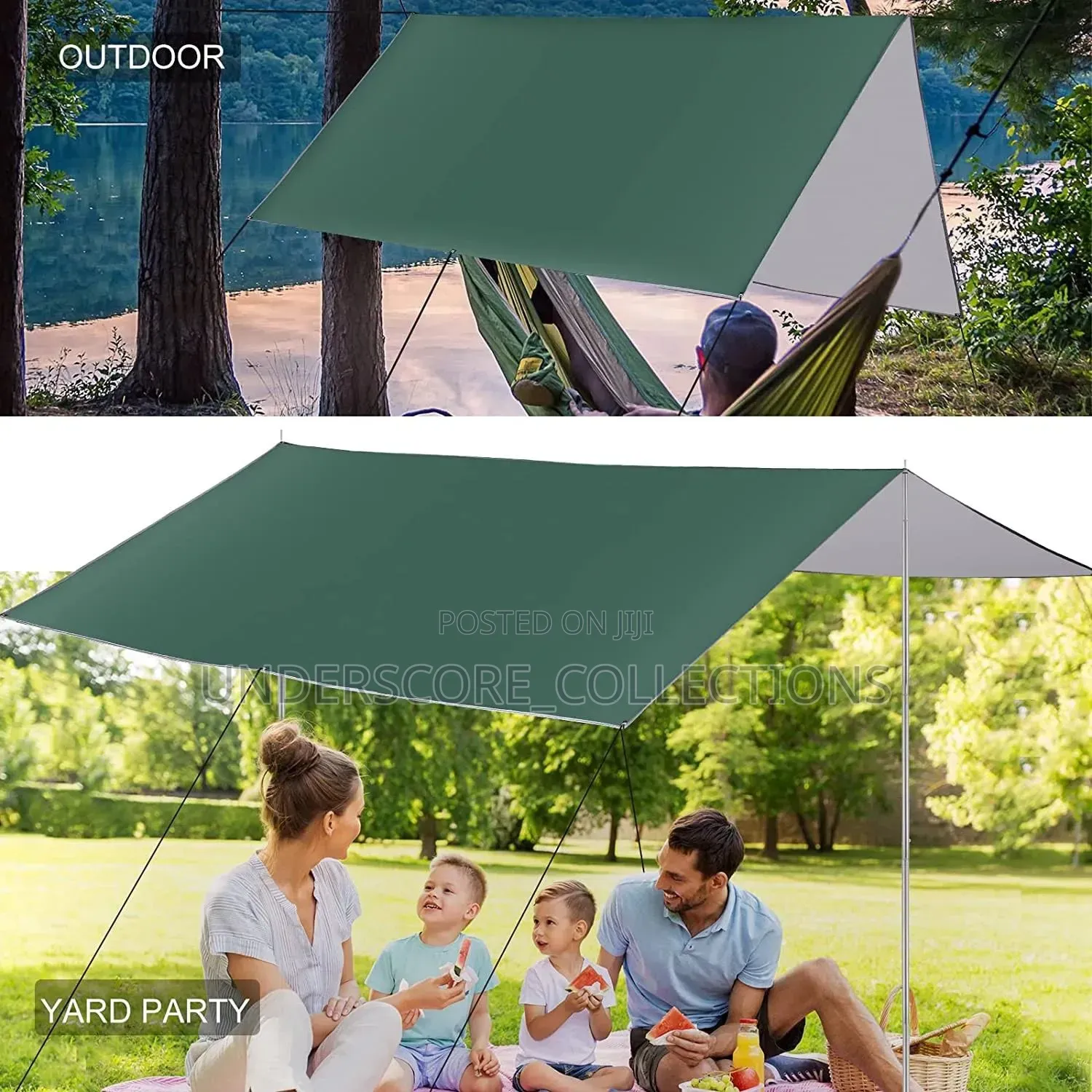 *3mx3m Outdoor Tarp With Poles