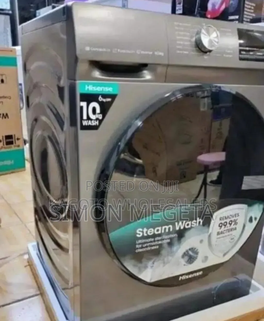 With 24months Warranty Hisense 10kgs Washing Machine. Wash and Dry