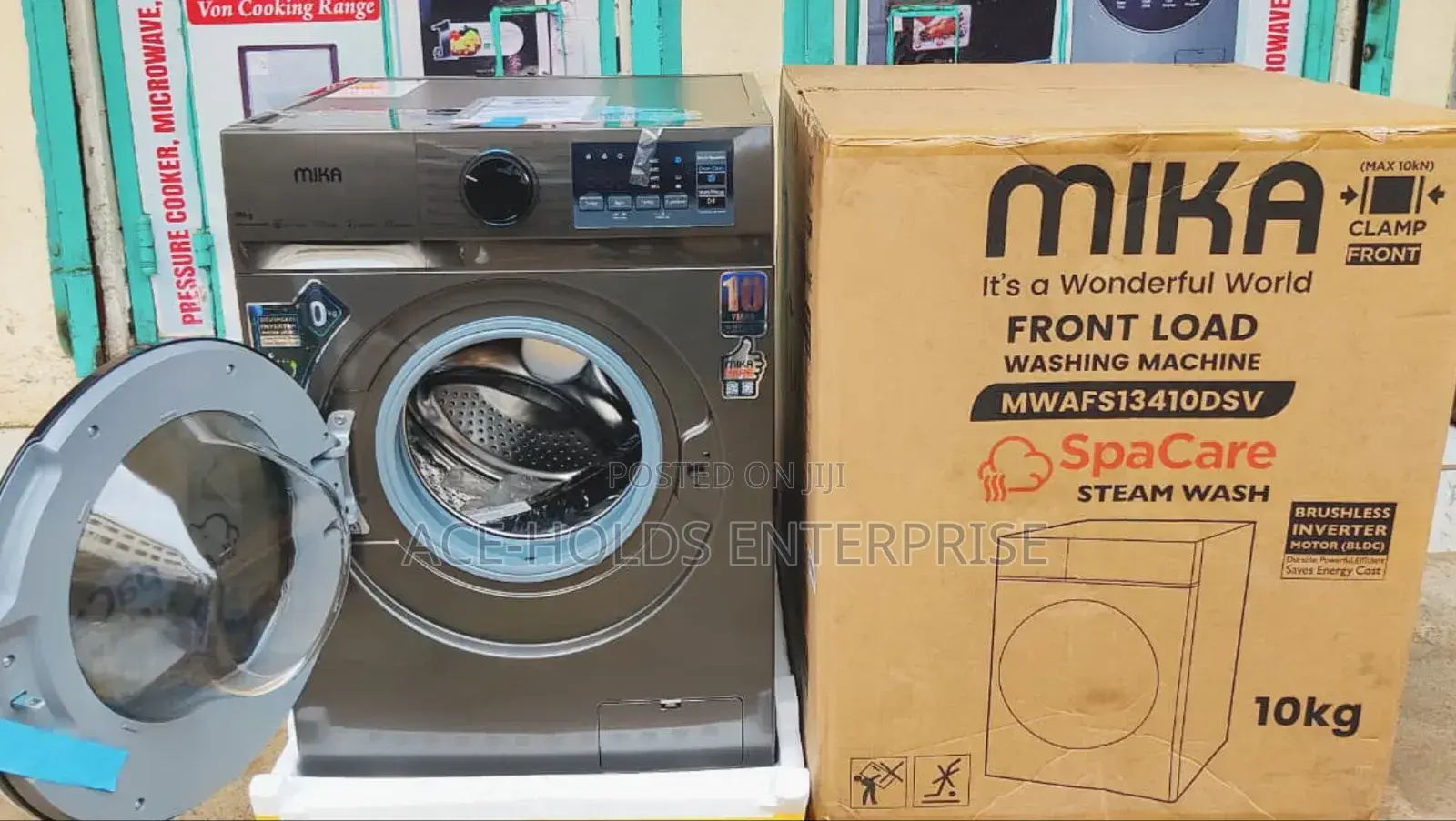 10kgs Mika Washing Machine - Steam Wash and Spin (Front Load)