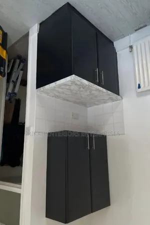 Matt Black Contact Paper on Cabinet Environmental Friendly
