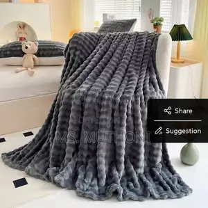 Modern Plain Striped Wooven Flannel Fleece Blanket*