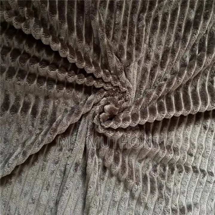 Modern Plain Striped Wooven Flannel Fleece Blanket*