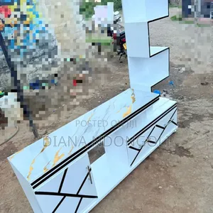 Tv Stand With Led Lights and Inbuilt Decor Stand