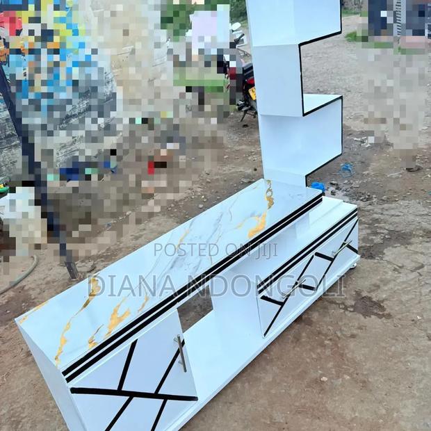 Tv Stand With Led Lights and Inbuilt Decor Stand