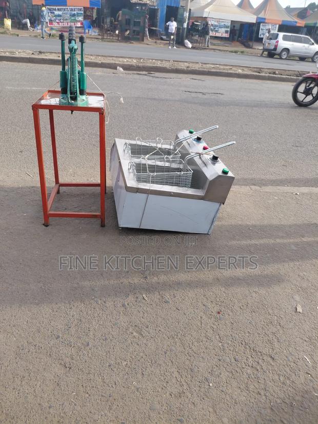 A Set of Double Fryer and Chips Cutter - thumbnail 2