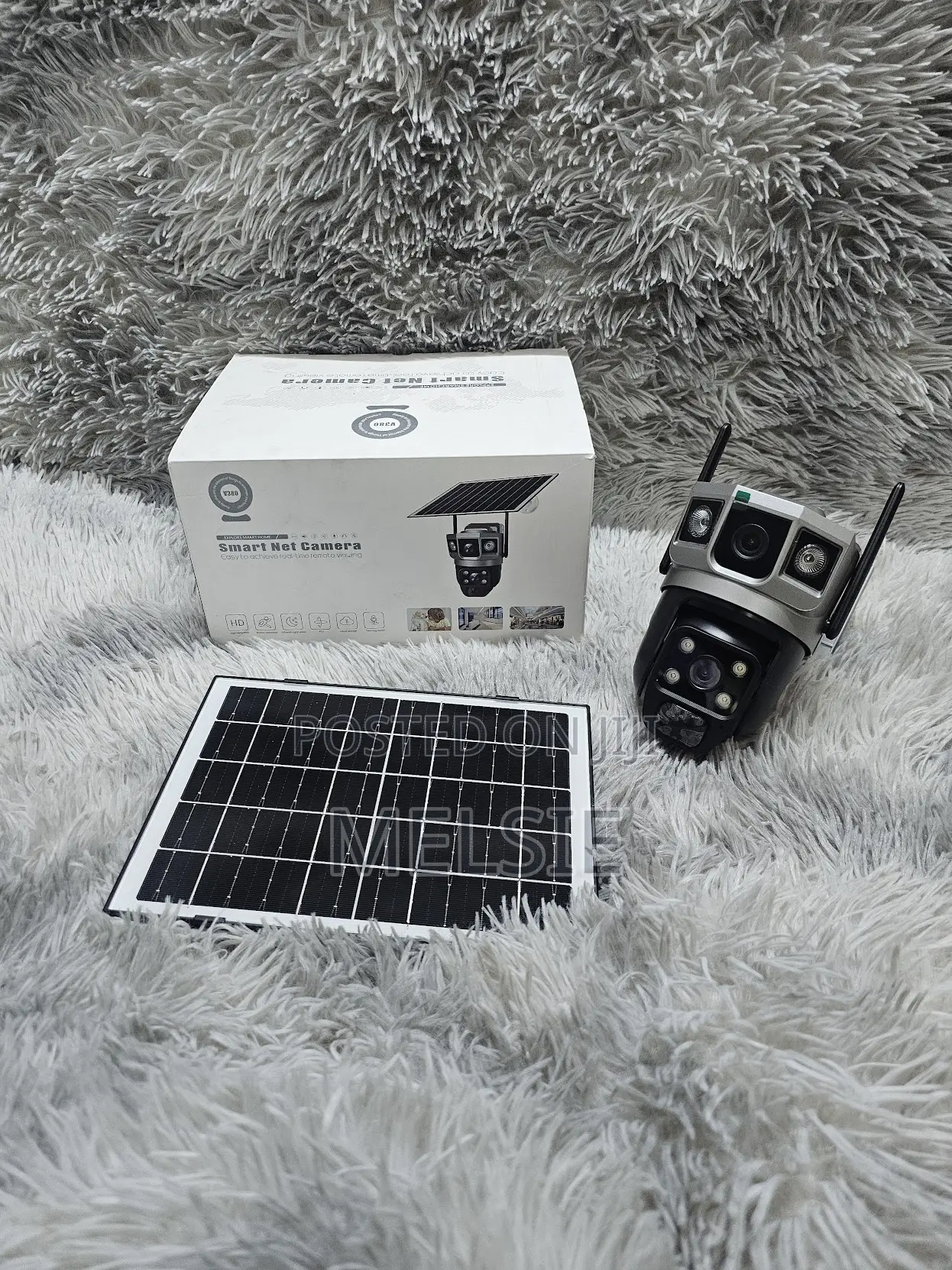 V380 4g Dual Lens Solar Powered CCTV Camera 4mp