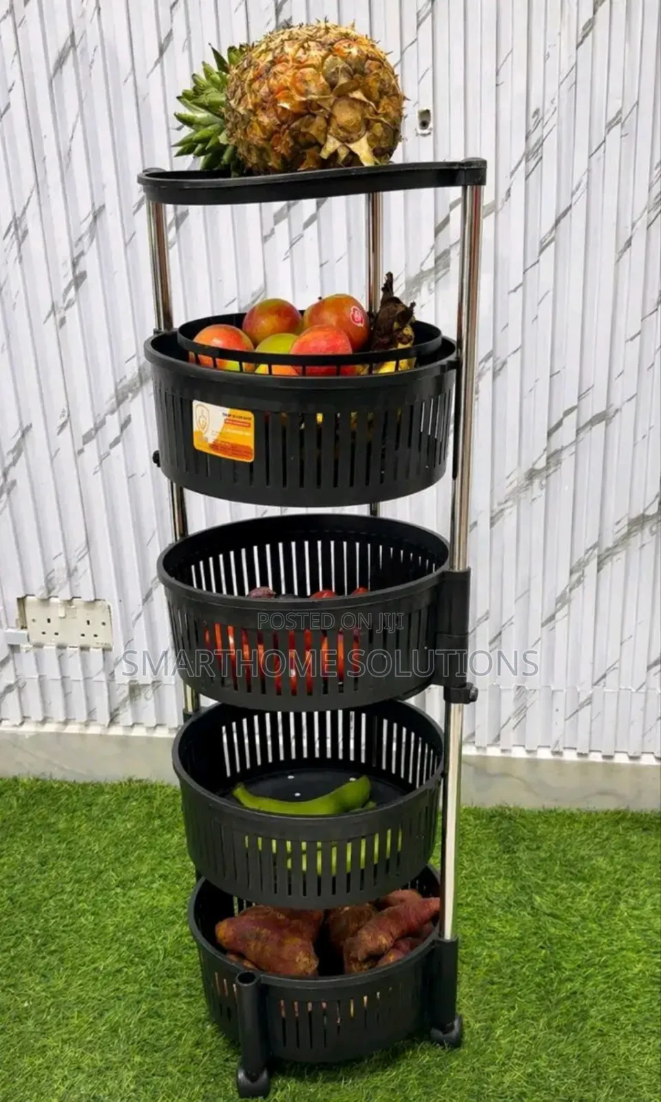 4 Layer Rotatable Plastic Fruit Rack
