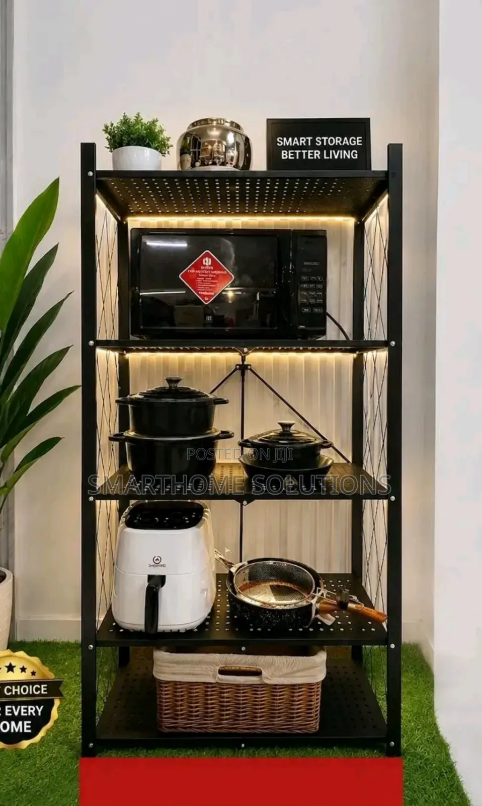 Foldable Kitchen Rack With Wheels