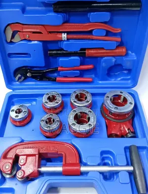 Die Stock Rachet Set Of⁄4 S-Jaw Pipe Wrench
