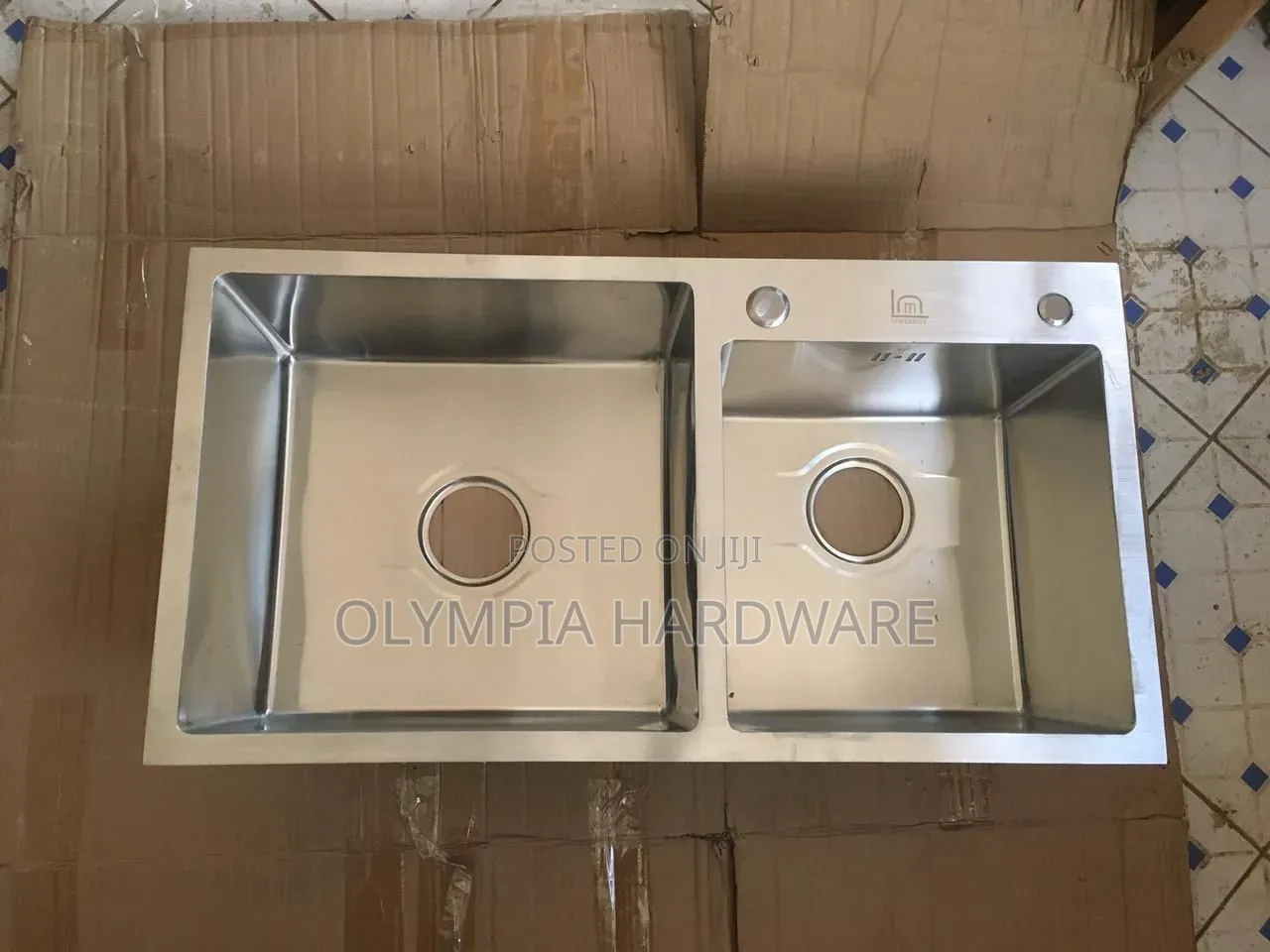 Silver Double Kitchen Sink 78x43cm