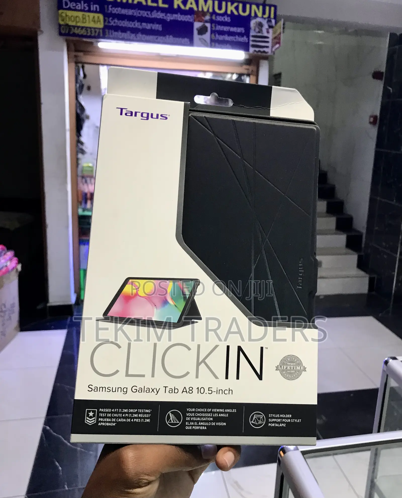 Galaxy Tab A8 Leather Flip Case - Wallet With Card Slots Pen Holder