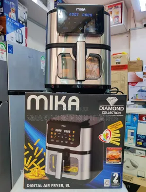 Mika Digital Air Fryer 8l Pre Programmed 1yr Warranty Black