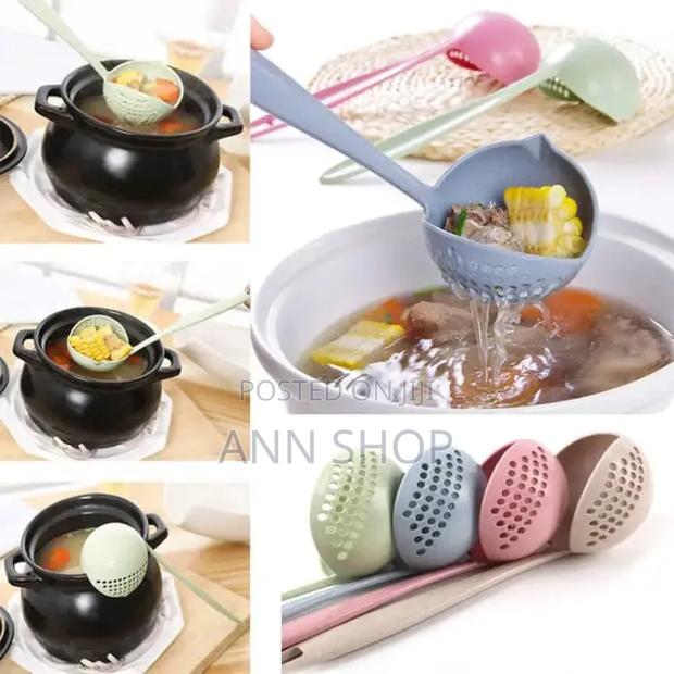 Silicon Soup Spoons With Holes - main view