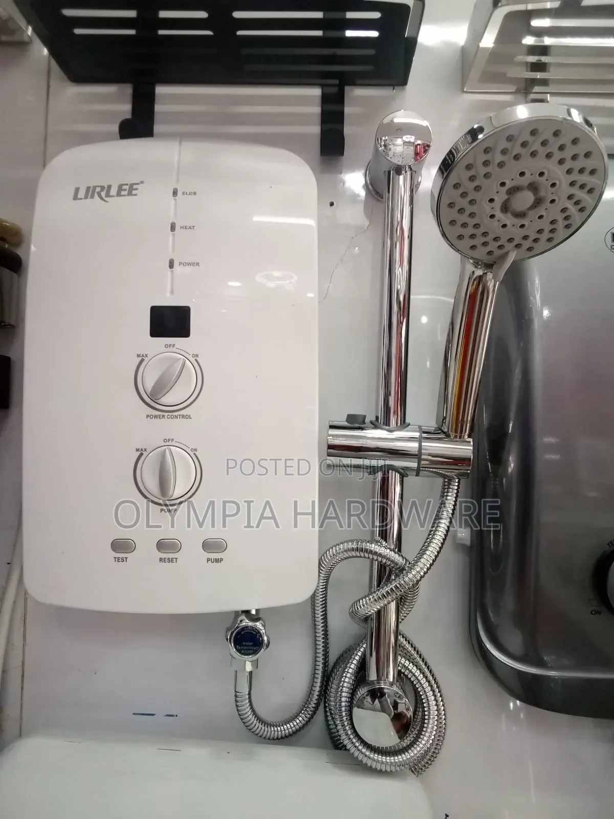 Lirlee Shower Heater + Inbuilt Pump + Shower Arm