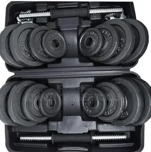 30kg Adjustable Dumbbell and Barbell Weight Set Up
