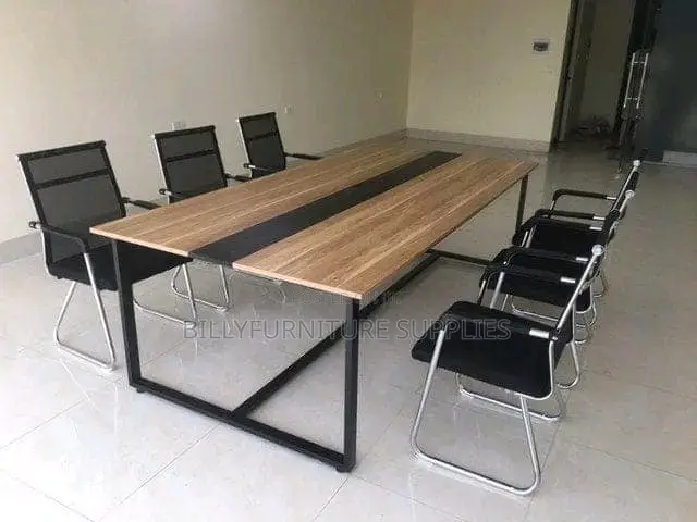 2.4m Conference Table Nairobi – Heavy Duty Metal Frame Design