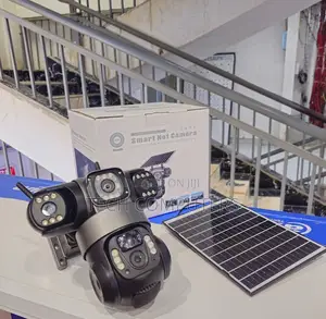 Triple Lens Solar 4g Security Camera Outdoor Coverage With PTZ Control