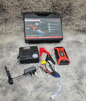 Car Jump Starter With Air Compressor 99800mah Power Bank Led