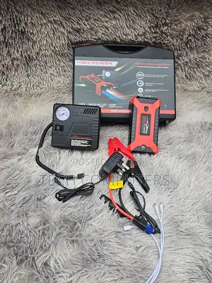 99800mah Car Jump Starter With Air Compressor Power Bank Device