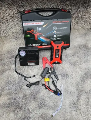 Car Jump Starter With Air Compressor Led Light Power Bank