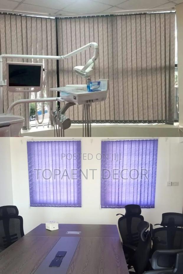 Purple and Brown Office and Home Use Window Vertical Blinds