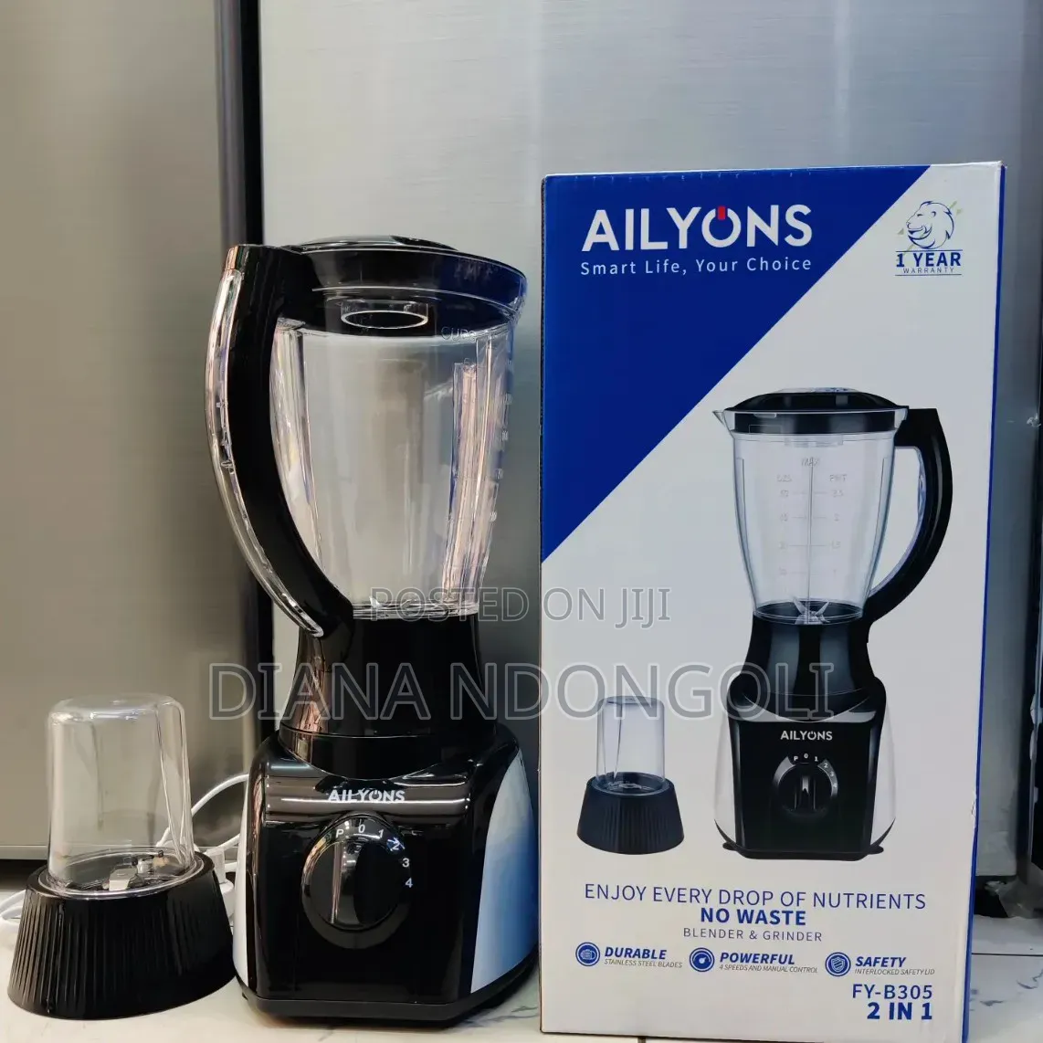 *Ailyons 2 In1 Blender Fy B305