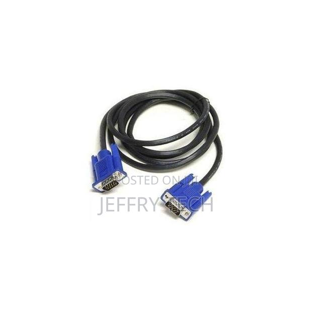 Vga Cable 5m - 15-Pin Male, High Quality, Black