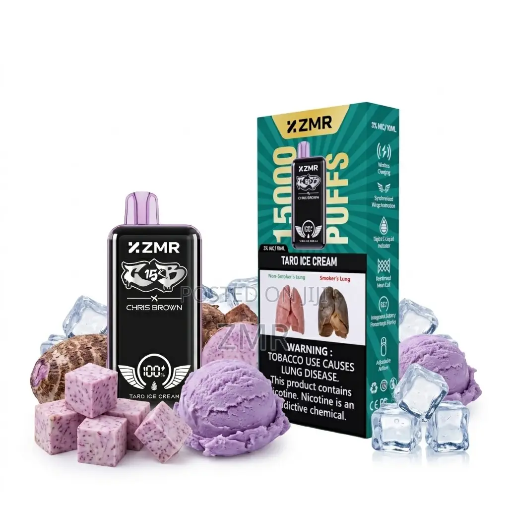 ZMR 15000puffs Taro Ice Disposable Vape Full Screen Display Chargeable
