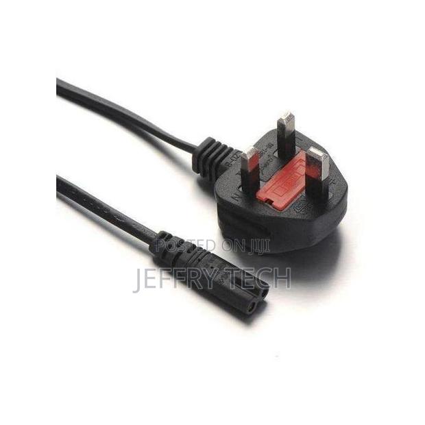 Clover Leaf Laptop Power Cable - 2 Pin Plug, Black, 1.8m