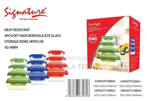 Set of 4 Glass Storage Containers
