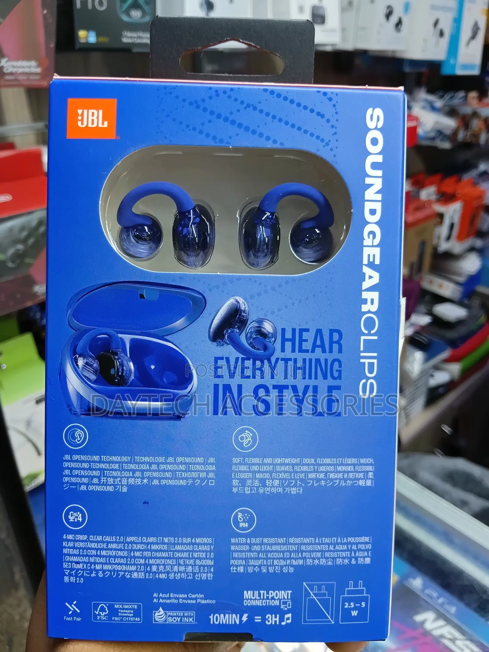 JBL Soundgear Clips True Wireless Open-Ear Headphones.