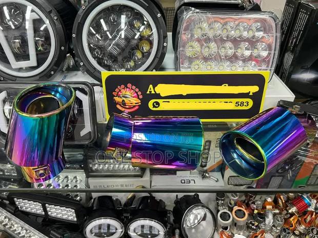 Rainbow Colored Stainless Steel Muffler Tips (No Sound