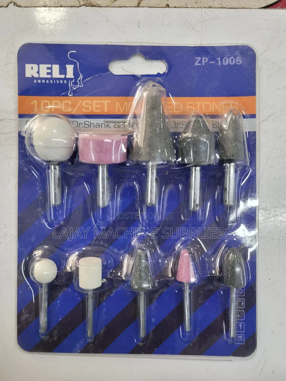 Reli Abrasives 10-Piece Mounted Stone Set (Model Zp-1005)