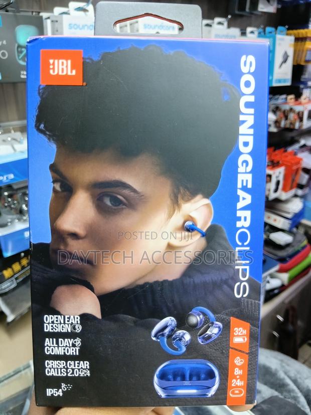 Blue JBL Soundgear Clips Open-Ear True Wireless Bluetooth Earbuds. - thumbnail 2