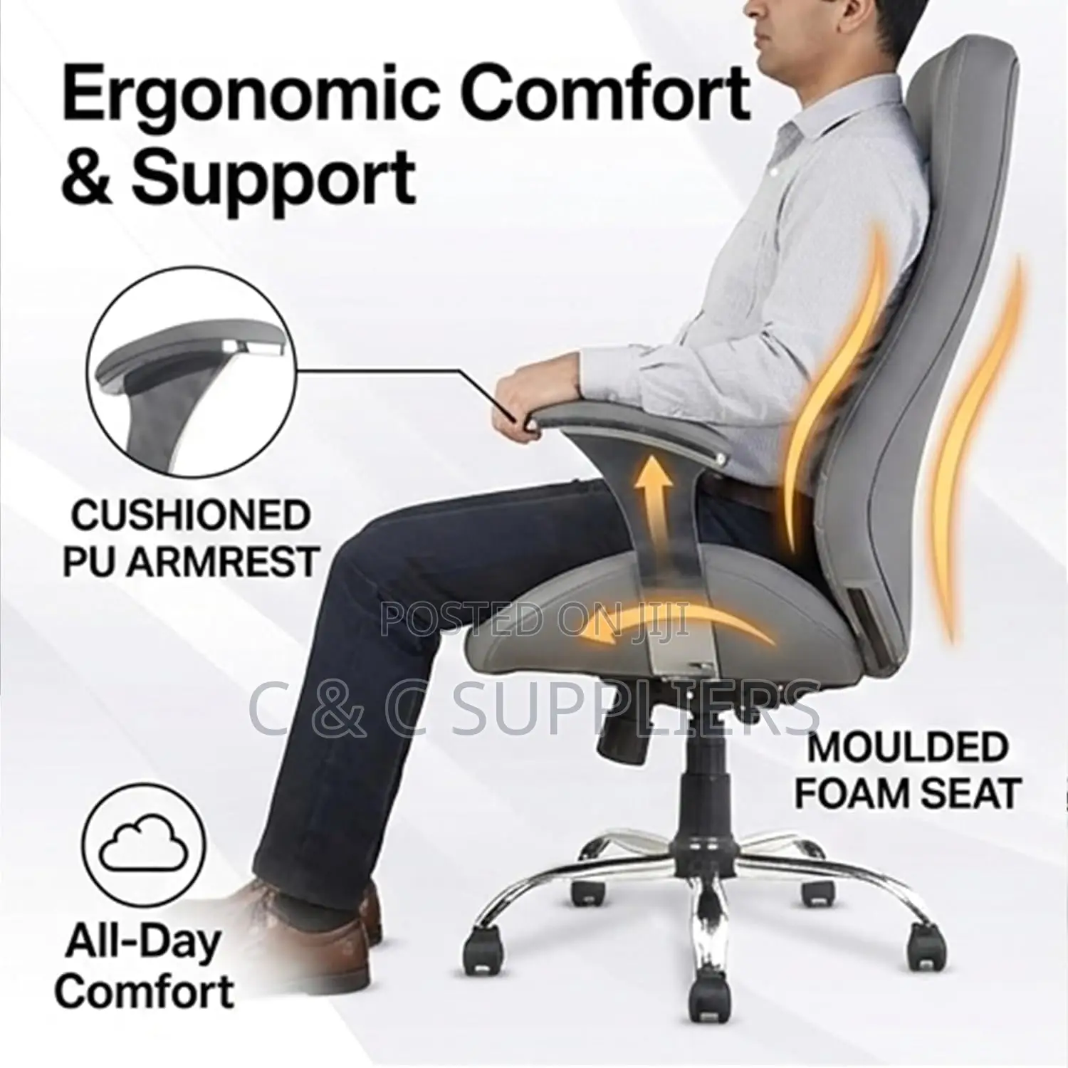 Executive Leather Office Seat