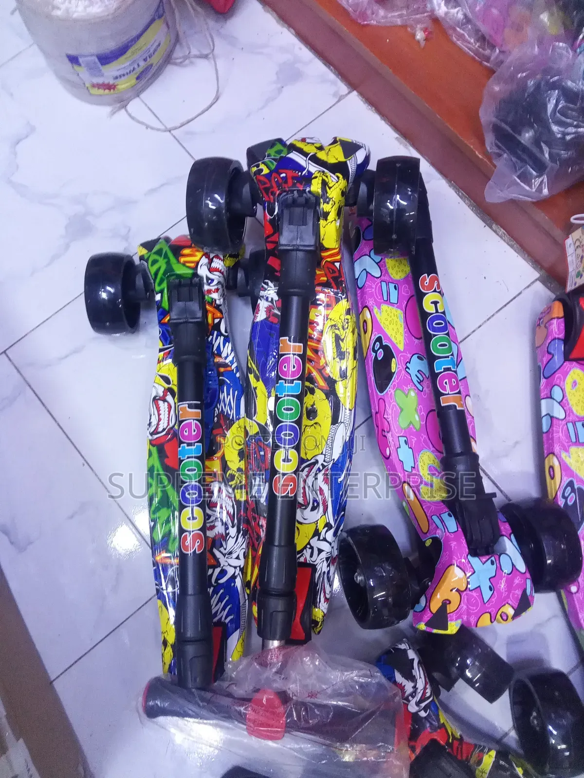 Graffiti Scooter With Led Lights