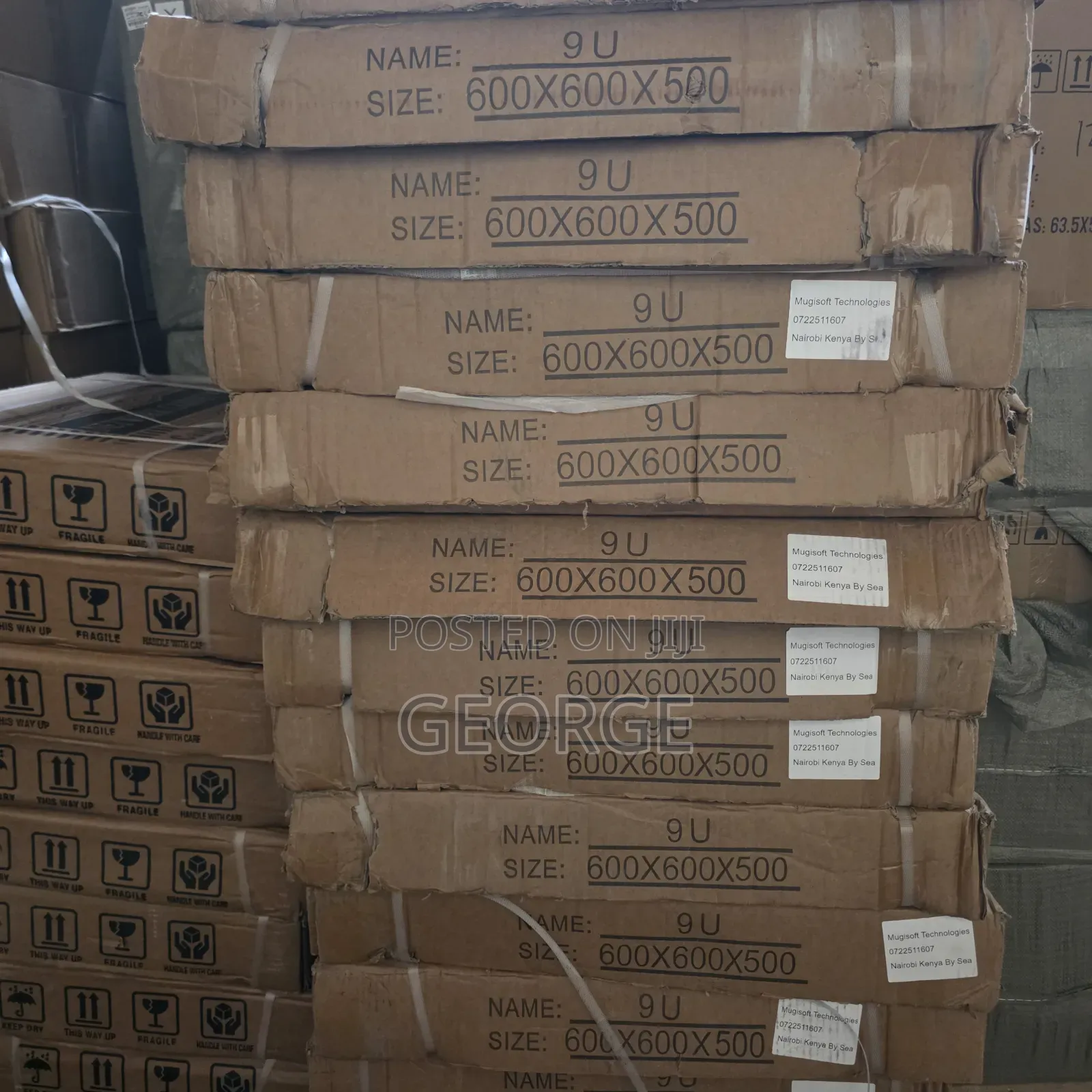 9u Network Rack 600x600x500mm for Switches, NVR Ups