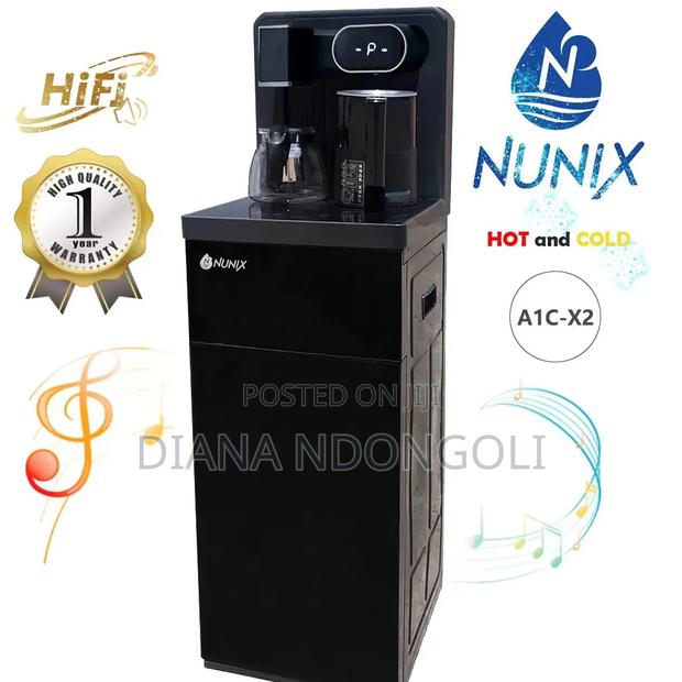 Black Nunix Bottom Load Hot and Cold Water Dispenser - main view
