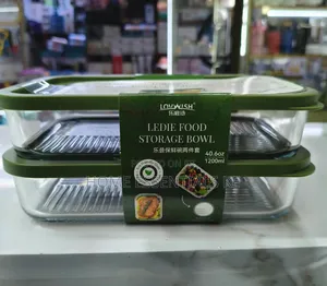 *2pcs Large Food Storage Glass 1200ml Each