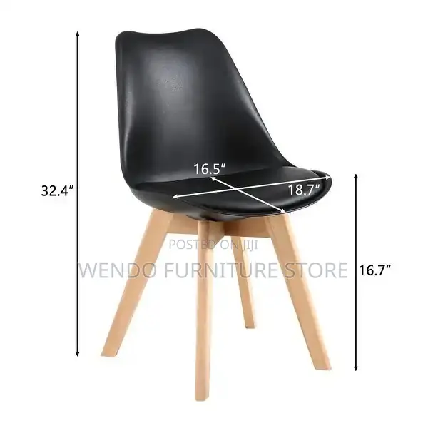 Dining Chairs; Plastic Eames Dining Chairs With Wooden Legs