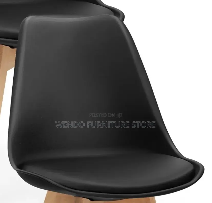 Dining Chairs; Plastic Eames Dining Chairs With Wooden Legs
