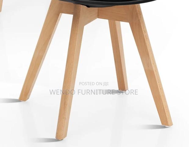 Dining Chairs; Plastic Eames Dining Chairs With Wooden Legs - thumbnail 5