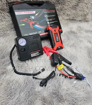 Car Jump Starter With Air Pump Led Light Power Bank Fast Charging