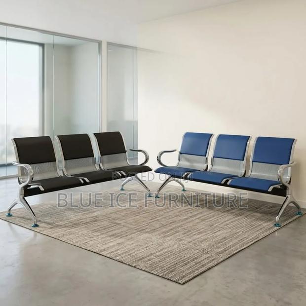 Office 3 Seater Reception Bench Waiting Chair - thumbnail 3