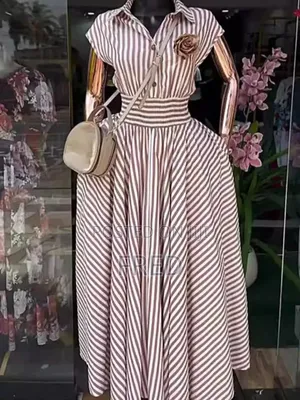 Elegant Stripped Maxi Dress