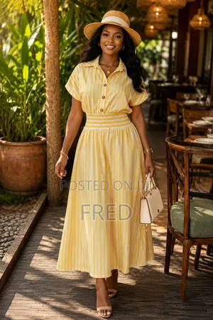 Elegant Stripped Maxi Dress