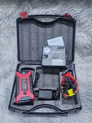 Portable Jump Starter Emergency Kit With Air Compressor Power Bank