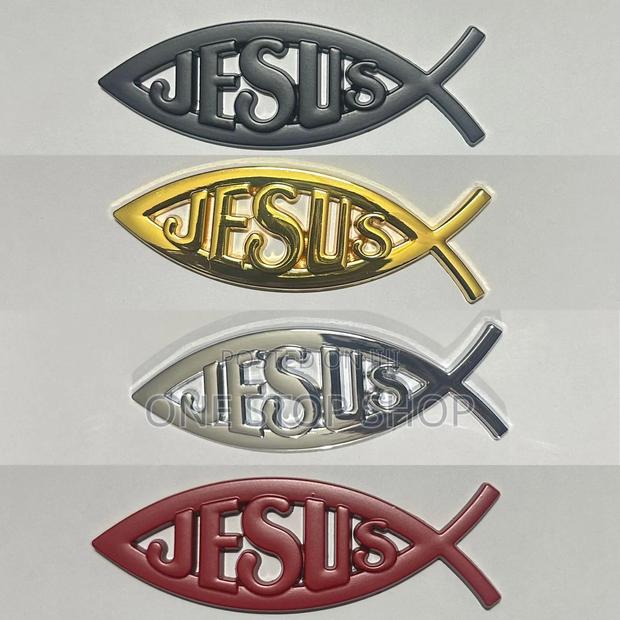 Jesus Fish Symbol Decorative Car Emblem Badge