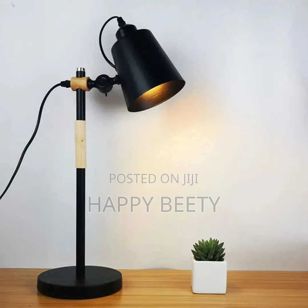Partiam_modren Nordic Wood and Metal Desk Lamp