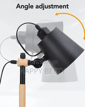 Partiam_modren Nordic Wood and Metal Desk Lamp